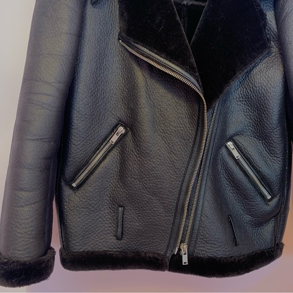 F21 - Faux Leather Lined Moto Jacket - Picture 5 of 6